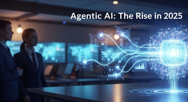 The Rise of Agentic AI: From Assistants to Autonomous Agents - editorial illustration