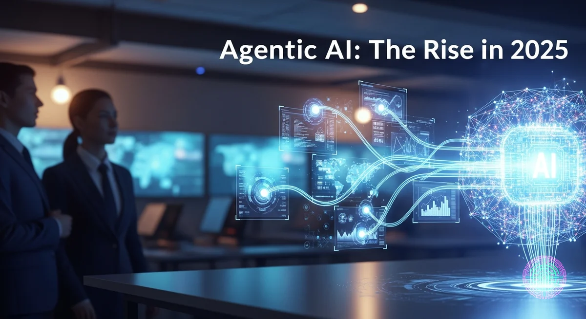 L'essor de l'IA agentique : Des assistants aux agents autonomes - illustration éditoriale