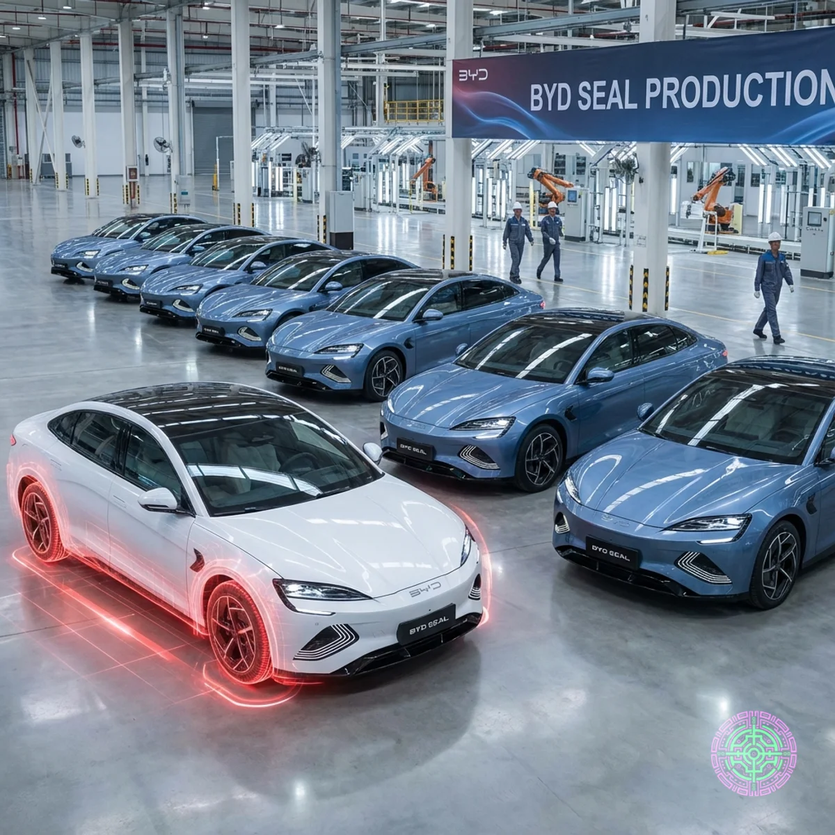 Qualitätskontrollinspektion in einer Automobilfabrik