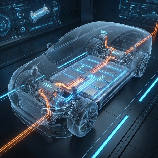 X-Ray view of high-voltage EV powertrain