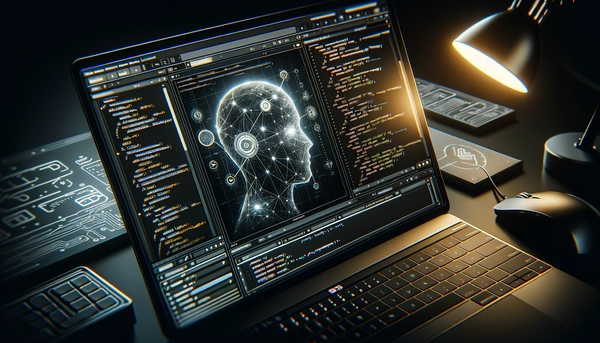 Clean modern IDE interface with dark theme and subtle AI glow effects