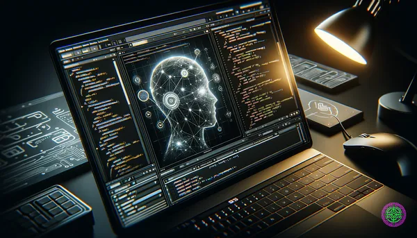 Clean modern IDE interface with dark theme and subtle AI glow effects
