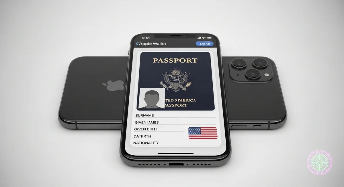 iPhone의 Apple Wallet에 있는 디지털 미국 여권