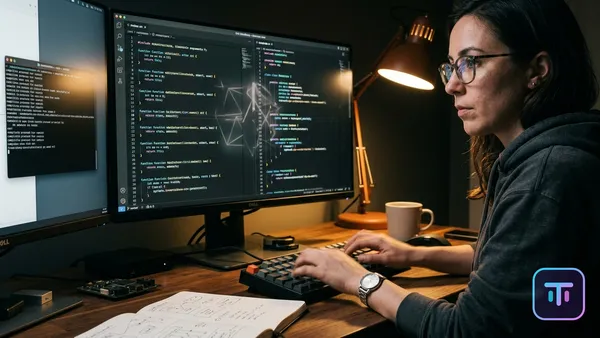 Abstract visualization of code rewriting itself