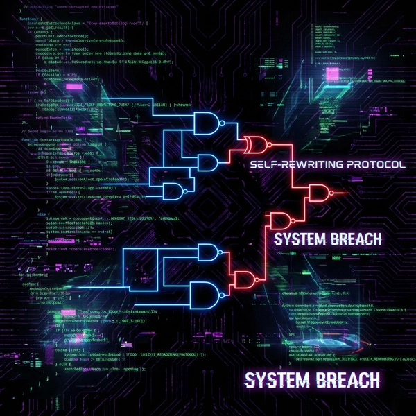 Abstract visualization of code rewriting itself
