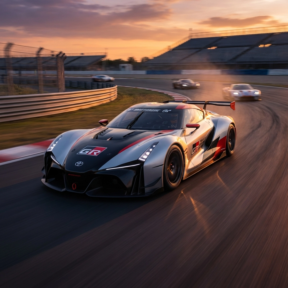 2027 Toyota GR GT supercar on a race track