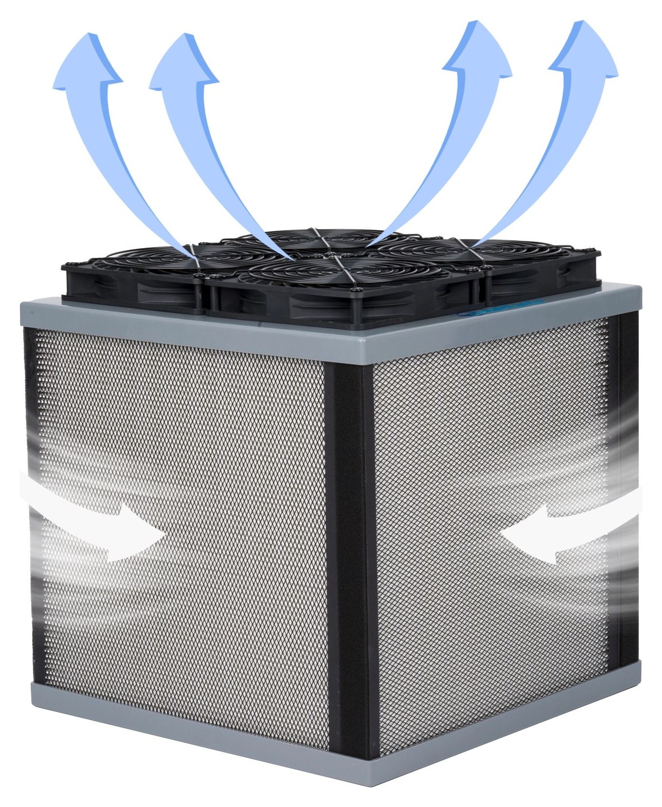 The AirFanta 3Pro cube air purifier showing its fan array