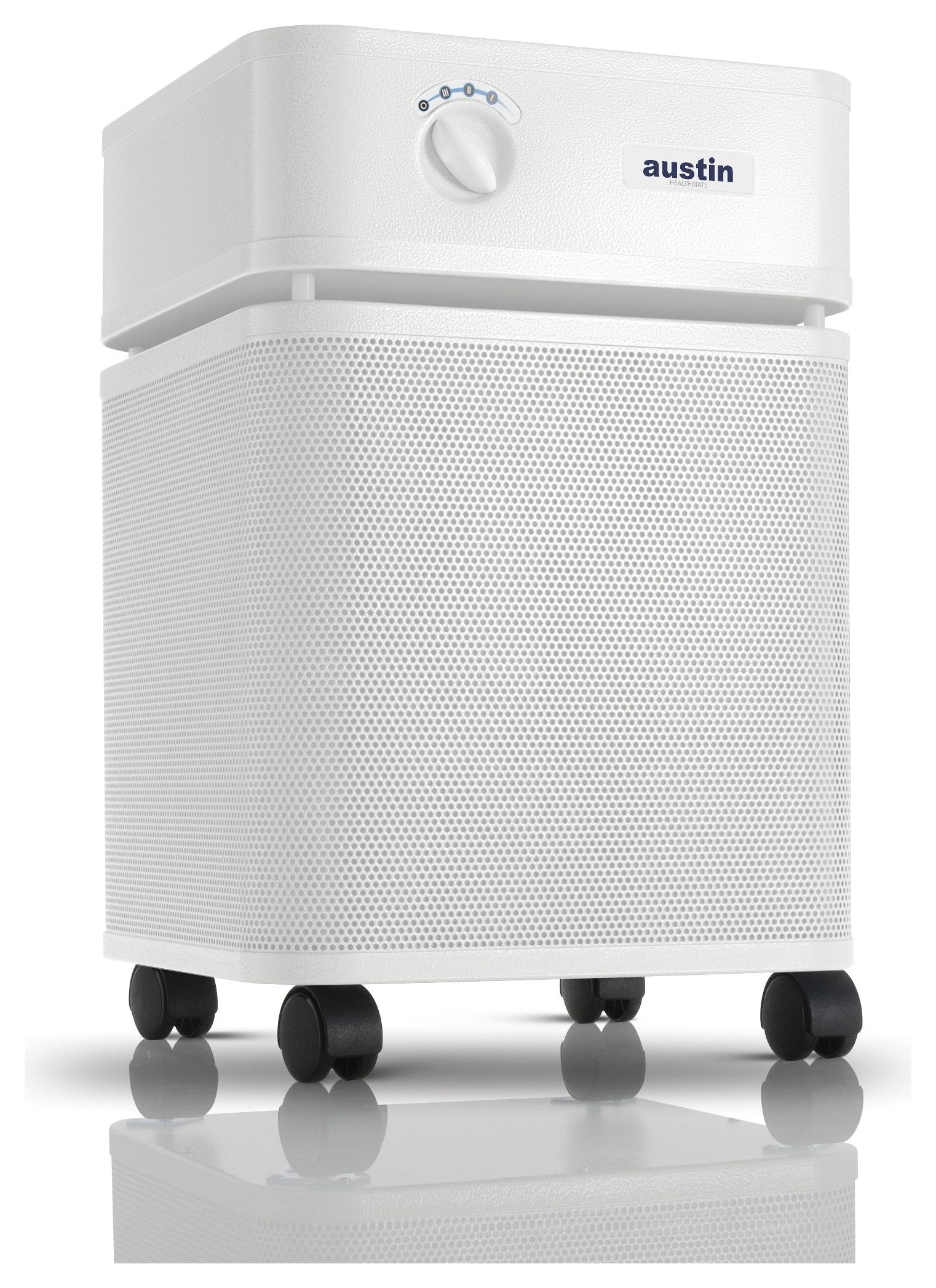 The steel Austin Air HealthMate air purifier