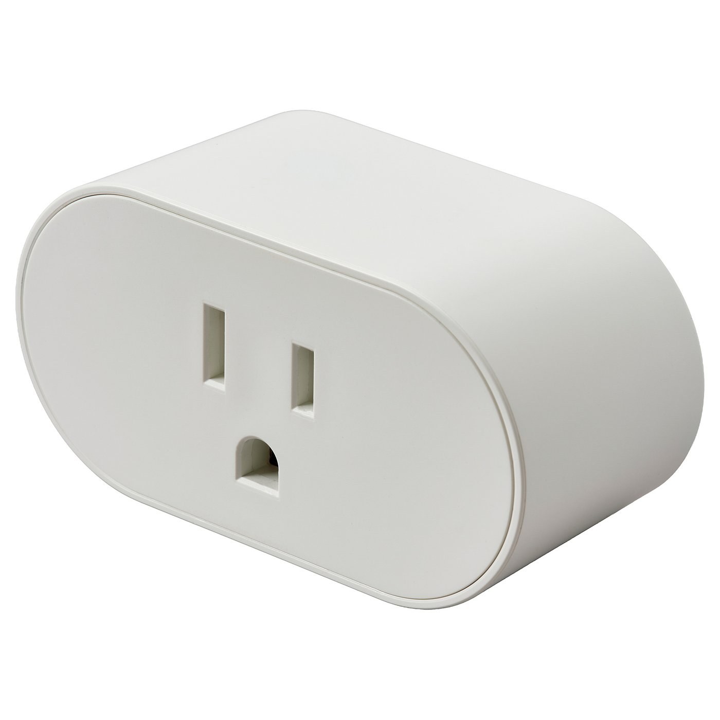 IKEA GRILLPLATS smart plug, a compact white plug with a single outlet