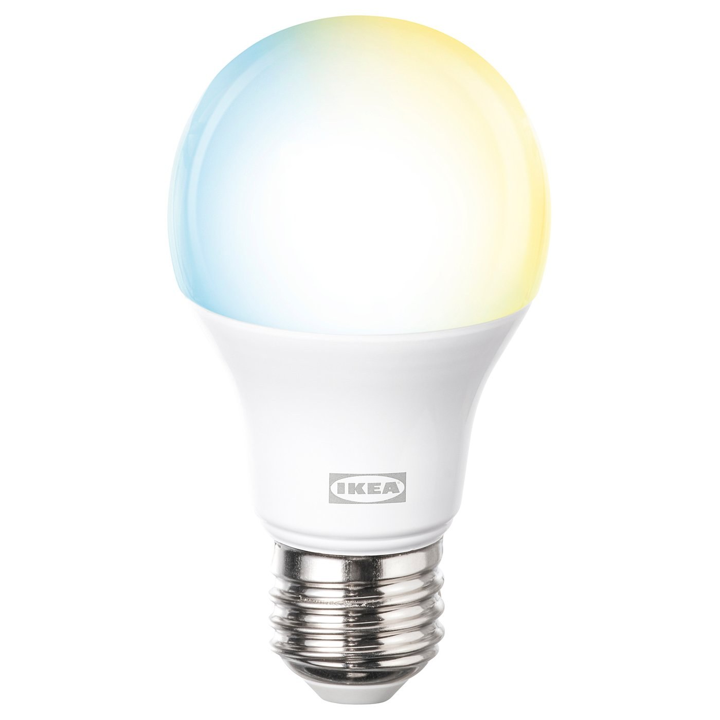 IKEA KAJPLATS smart LED bulb with white spectrum shading from warm to cool