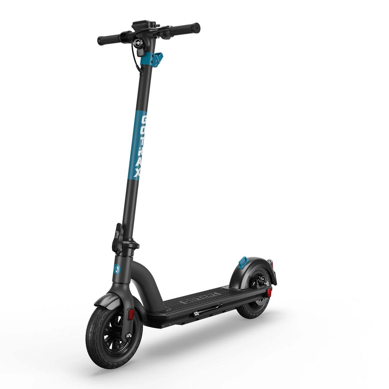 The GOTRAX GMAX Ultra folding electric scooter in black with orange accents