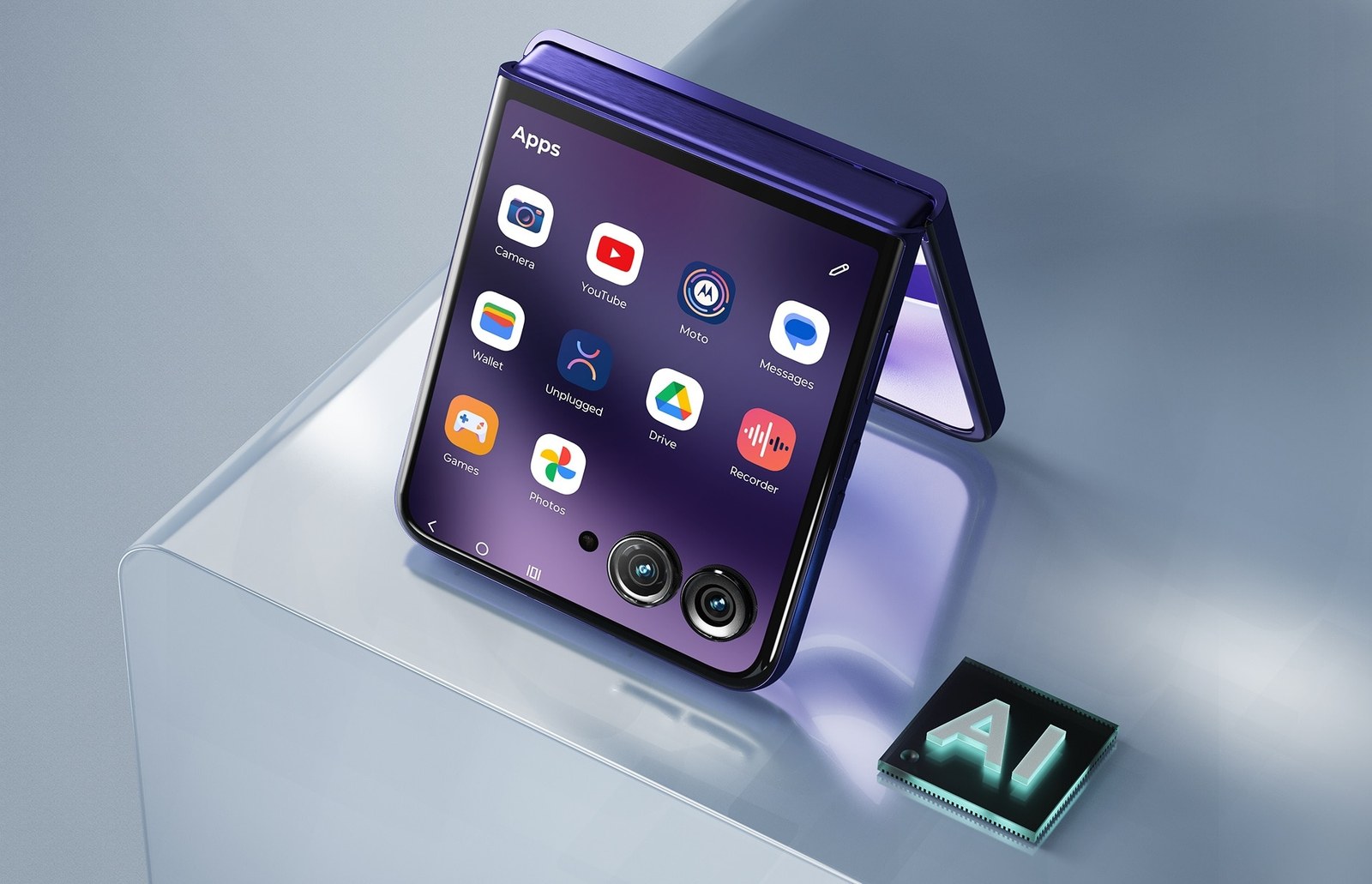 The Motorola Razr Ultra 2026 in Pantone Orient Blue